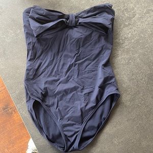 Kate Spade Georgica Beach Bandeau Bow Swimsuit Large